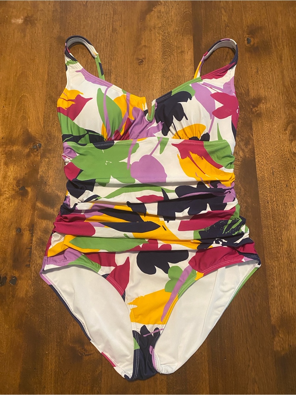 Women’s Floral Print Multi-Color One-Piece Swimsuit